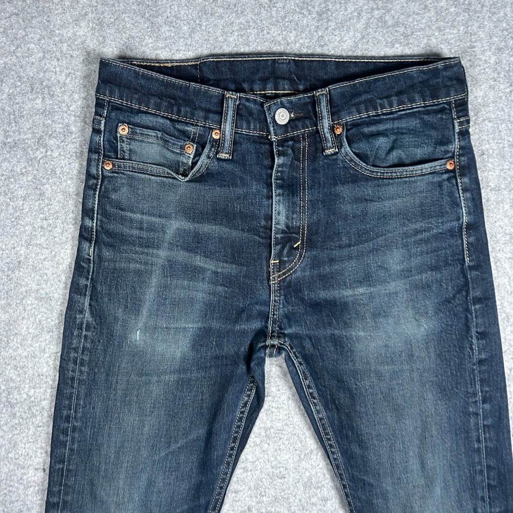 Levi's 510 Denim Jeans Mens 31x32 Blue Skinny Fit Stretch workwear dark wash - Picture 3 of 16